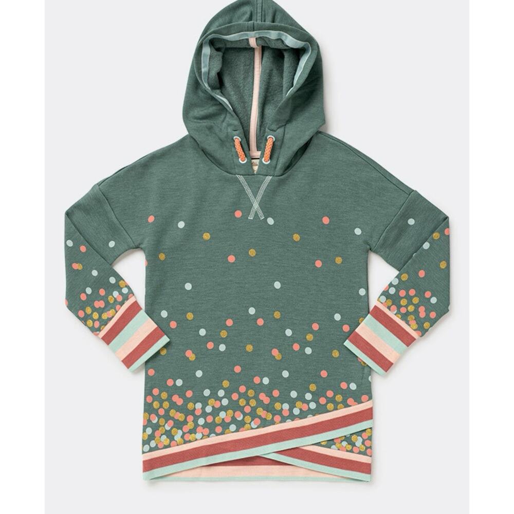 MATILDA‎ JANE Wonderment Secret Keeper Hoodie Pink/Gold Dots Size 4 GUC